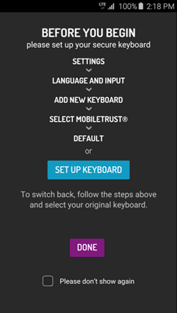 Default Keyboard Setup