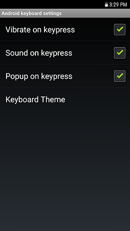 Keyboard Settings